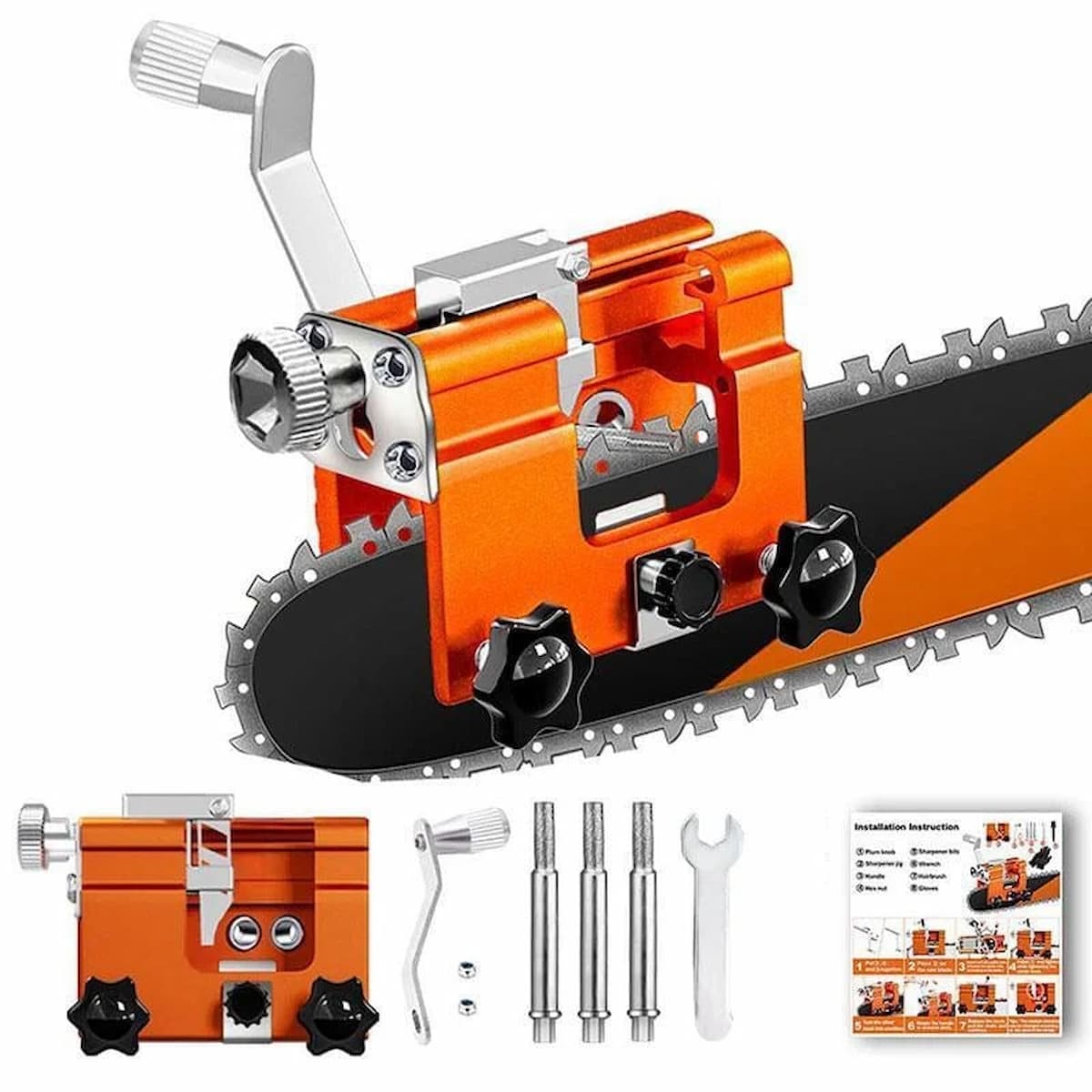 Chainsaw Sharpener Hand Crank 30 Degree Angle Guide