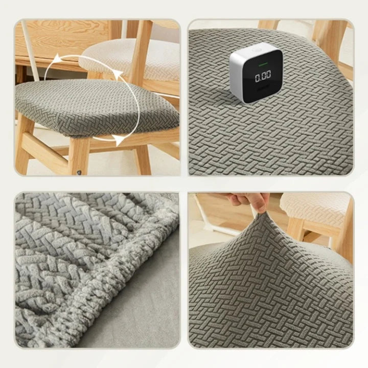 Chair Seat Covers Water-Repellent Elastic Edge Set of 4