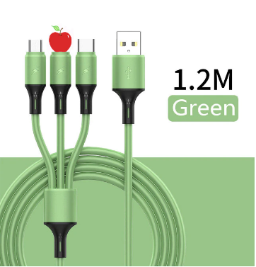 Charging Cable 3-in-1 Fast Charging Tangle-Free