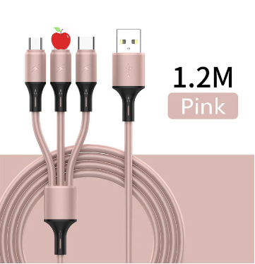 Charging Cable 3-in-1 Fast Charging Tangle-Free