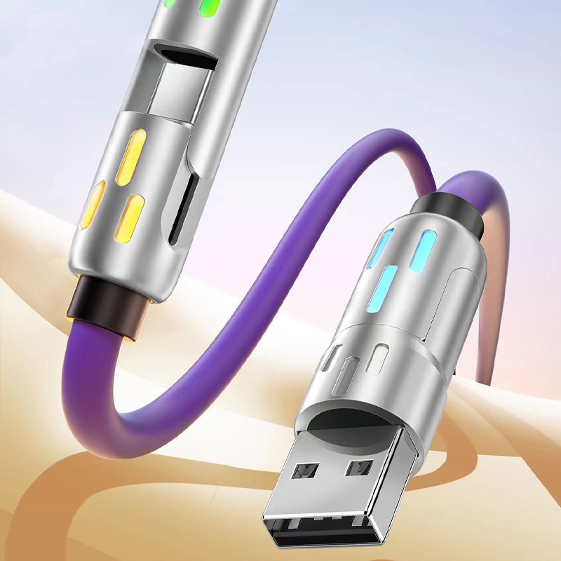 Charging Cable 4-In-1 240W Power Delivery RGB Breathing Light