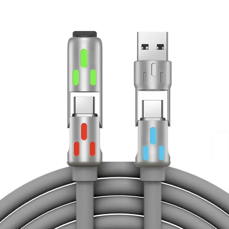 Charging Cable 4-In-1 240W Power Delivery RGB Breathing Light
