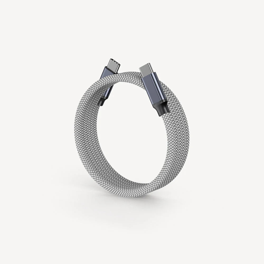 Charging Cable Magnetic Spiral 100W Tangle-Free