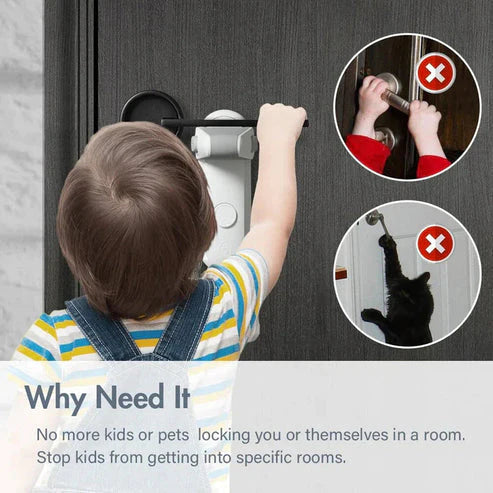 Child Safety Lock Self-Adhesive No-Drill Push-And-Slide
