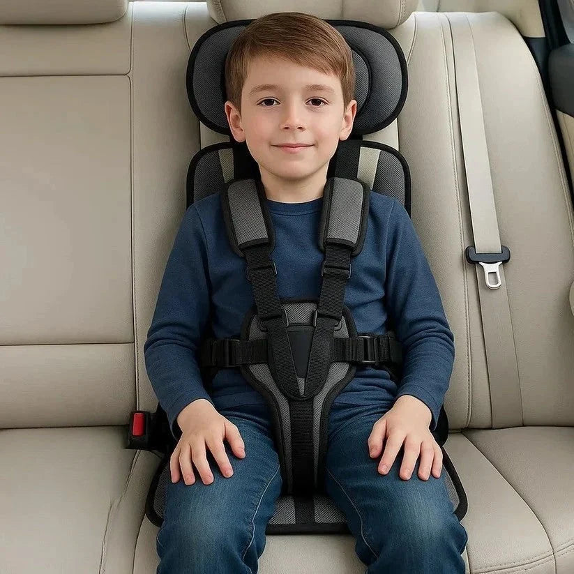 Child Travel Seat Foldable Five-Point Harness Removable Washable Cover