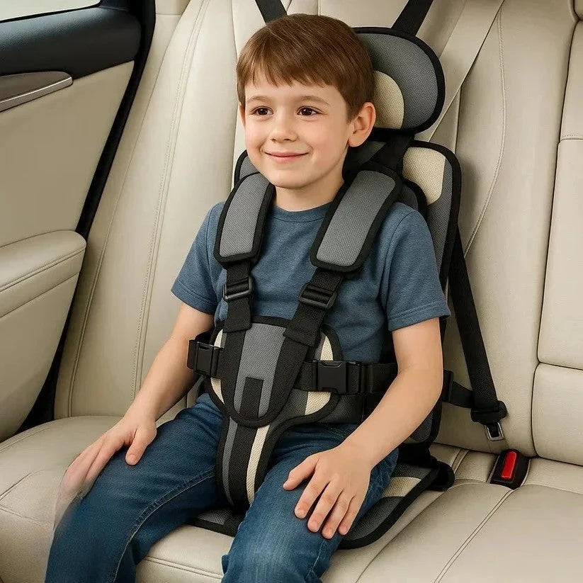 Child Travel Seat Foldable Five-Point Harness Removable Washable Cover