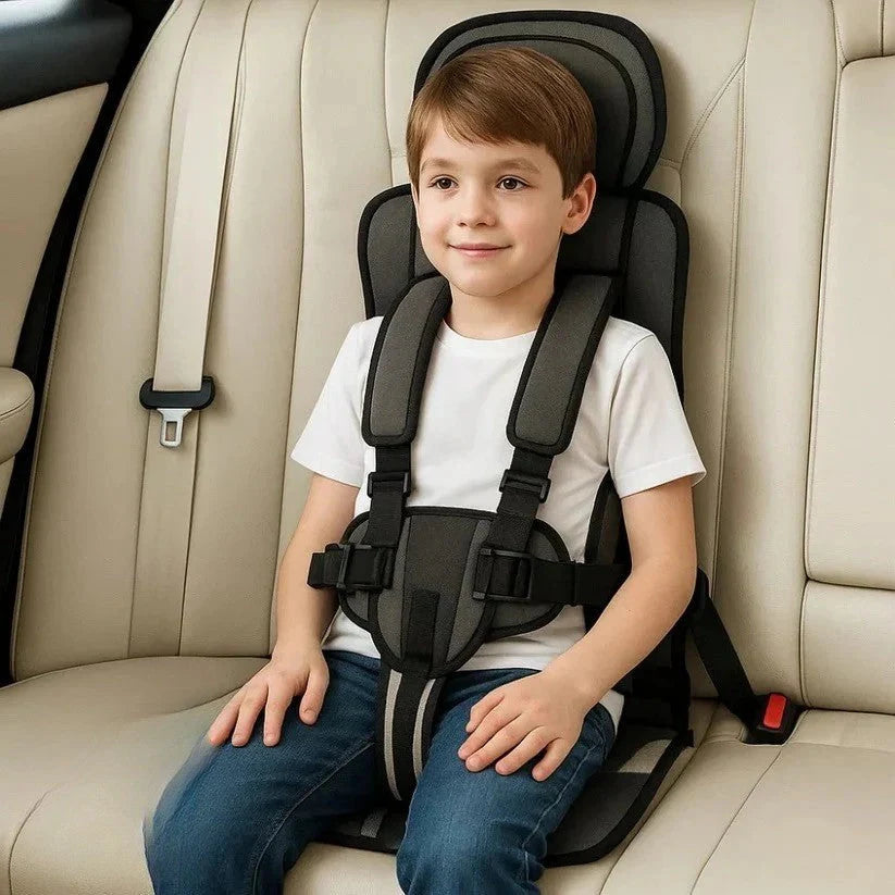 Child Travel Seat Foldable Five-Point Harness Removable Washable Cover