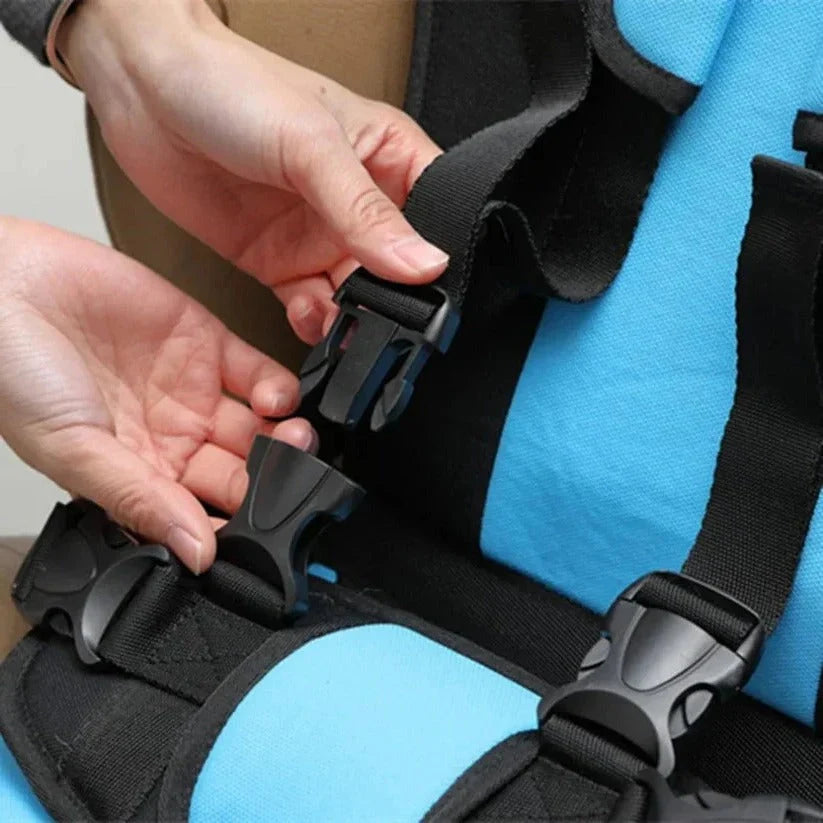 Child Travel Seat Foldable Five-Point Harness Removable Washable Cover