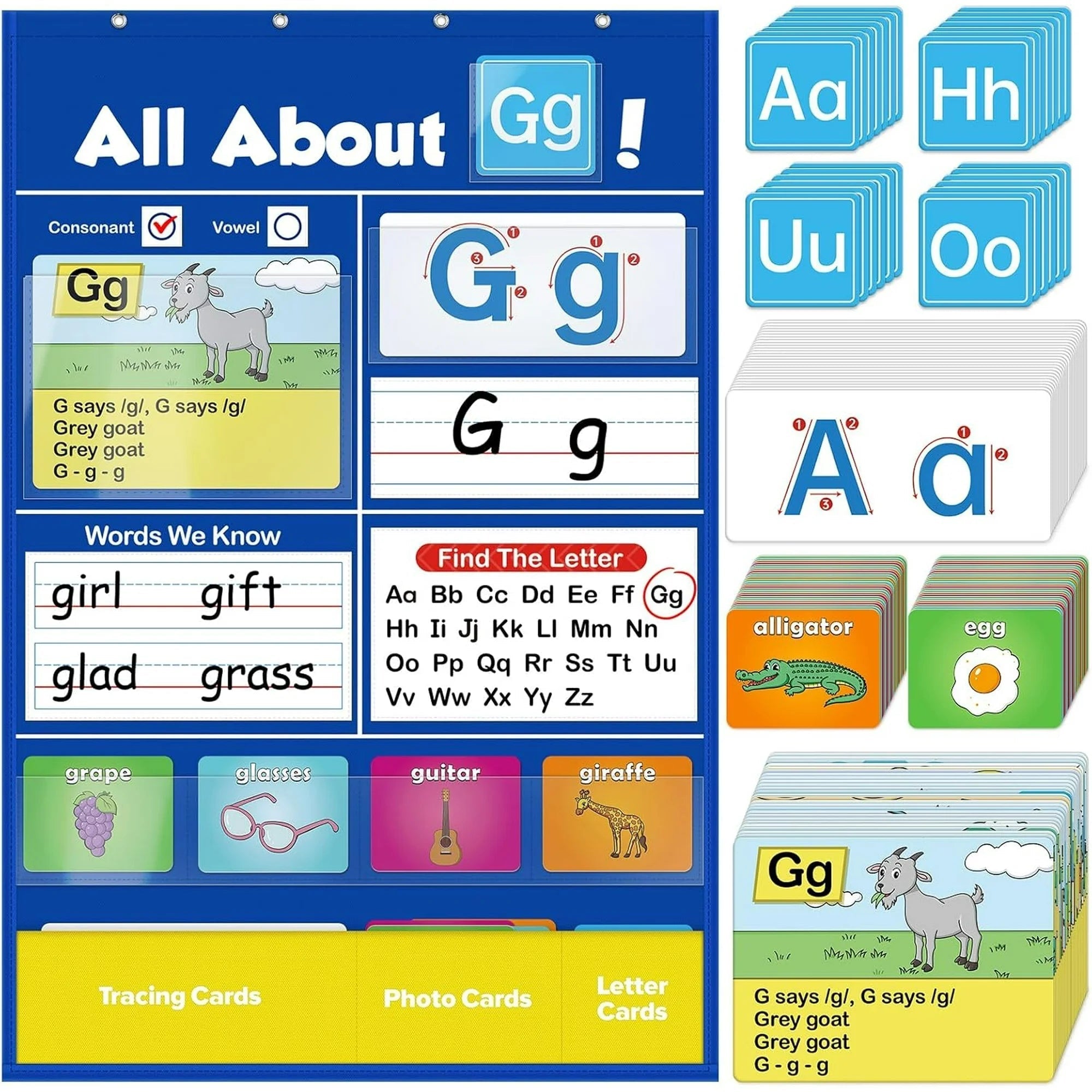 Children's Alphabet Chart Playful Letter Learning & Early Literacy