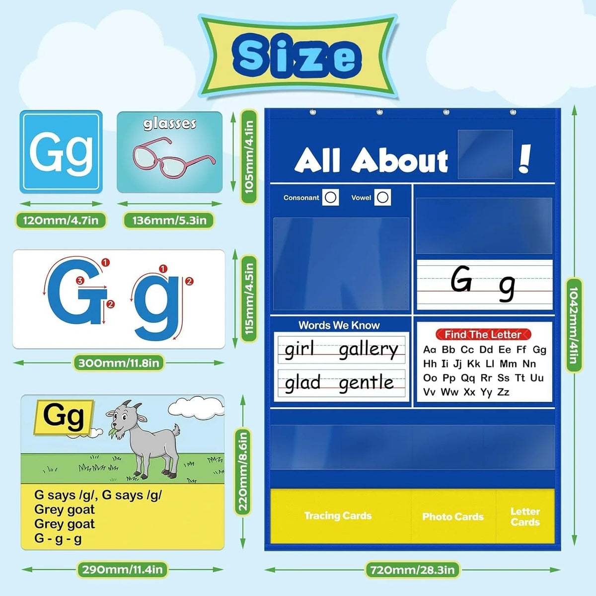 Children's Alphabet Chart Playful Letter Learning & Early Literacy