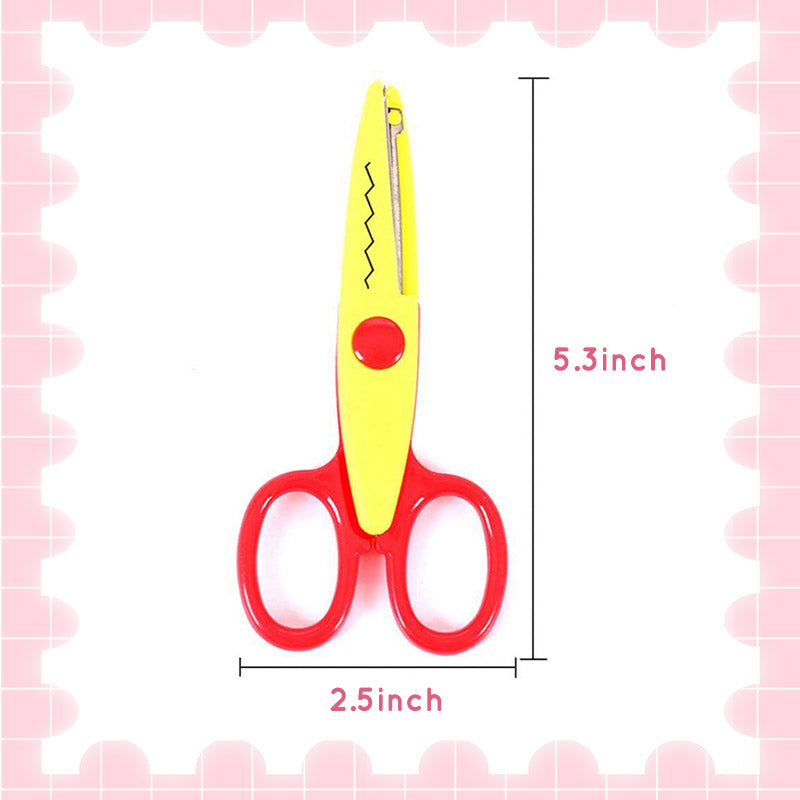 Children's Craft Scissors Set Six Patterns Ergonomic Handles