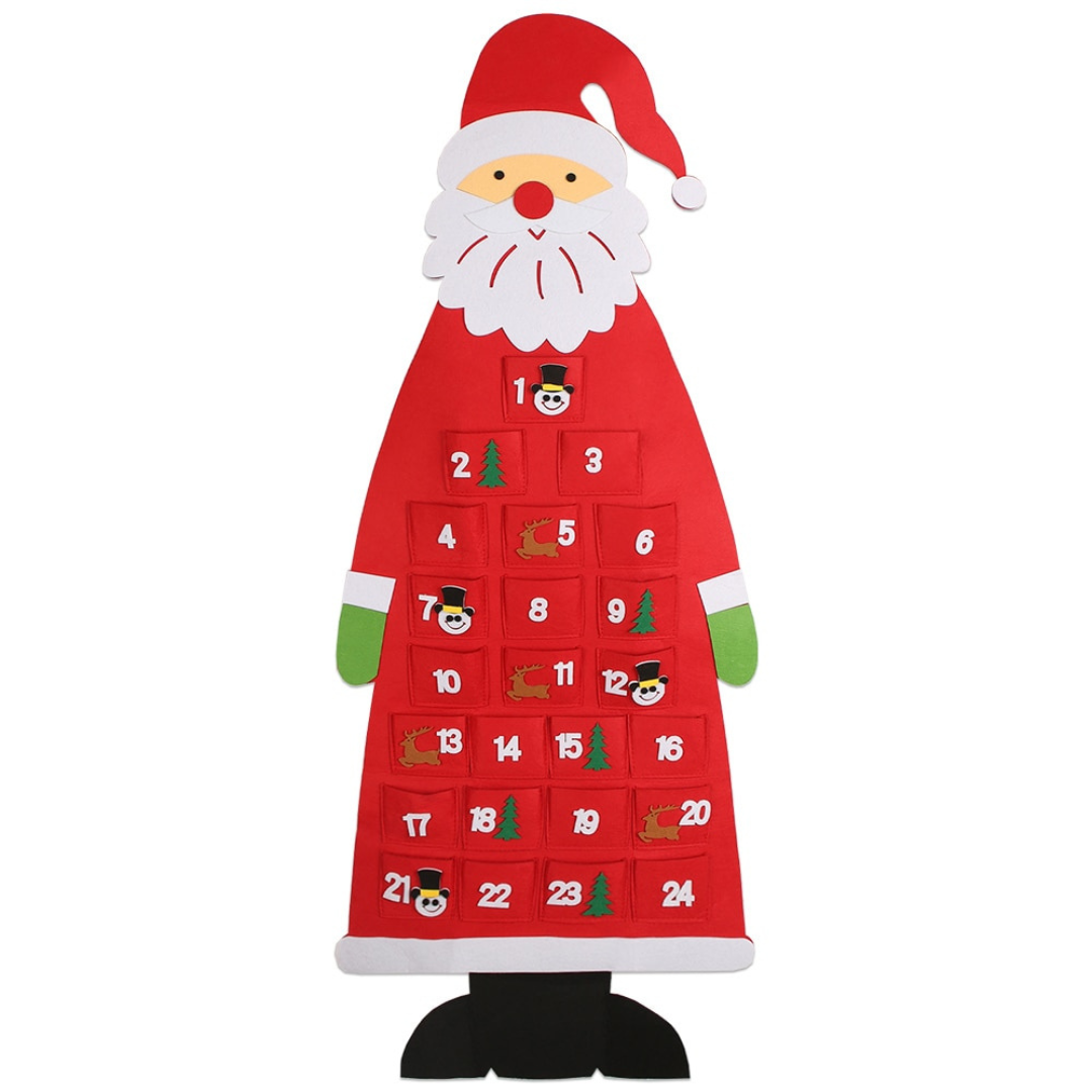 Children's Felt Christmas Tree Wall-Mount 25 Velcro Ornaments