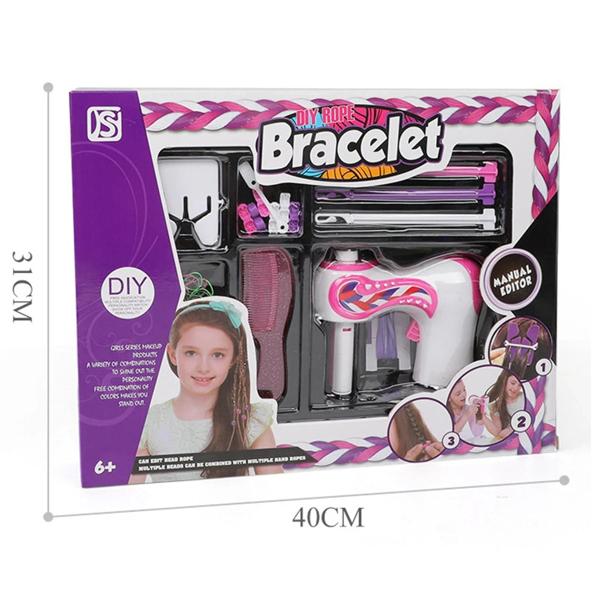 Children's Hair Braider One-Button Automatic Colorful Bands & Clips