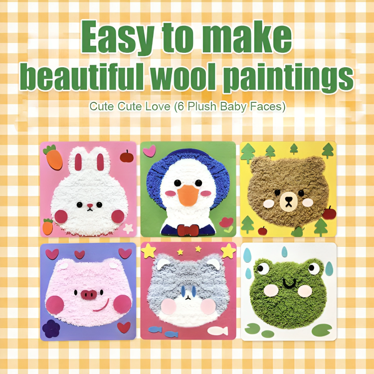 Children's Sewing Kit 3 Animal Motifs Child-Friendly Needles
