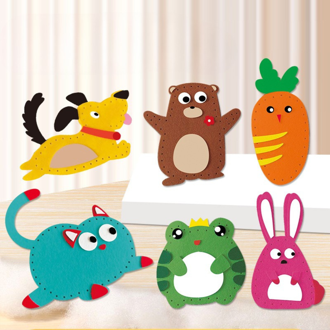 Children's Sewing Kit Felt Animals & Blunt Needles