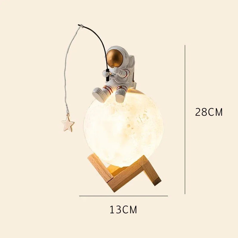 Children's Table Lamp Astronaut Moon Touch Dimmable LED