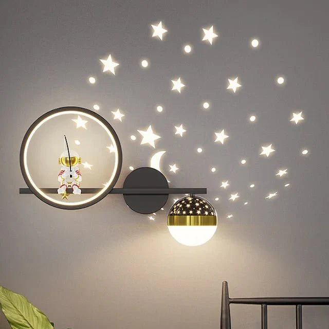 Children's Wall Light Moon & Star Integrated Warm LED