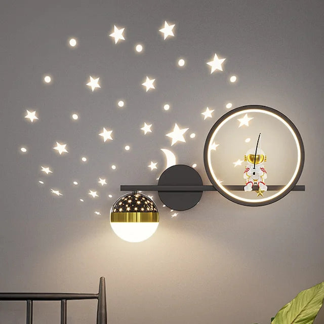 Children's Wall Light Starry Projector & Dimmable LED