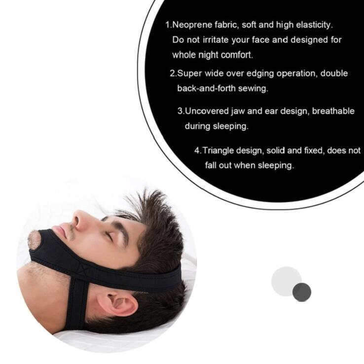 Chin Strap Anti-Snoring Adjustable Velcro Breathable Fabric