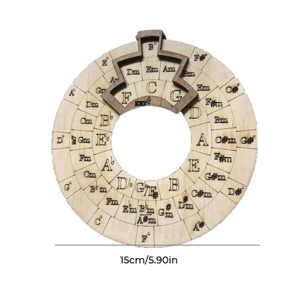 Chord Wheel Handcrafted Wood Instant Chord Finder