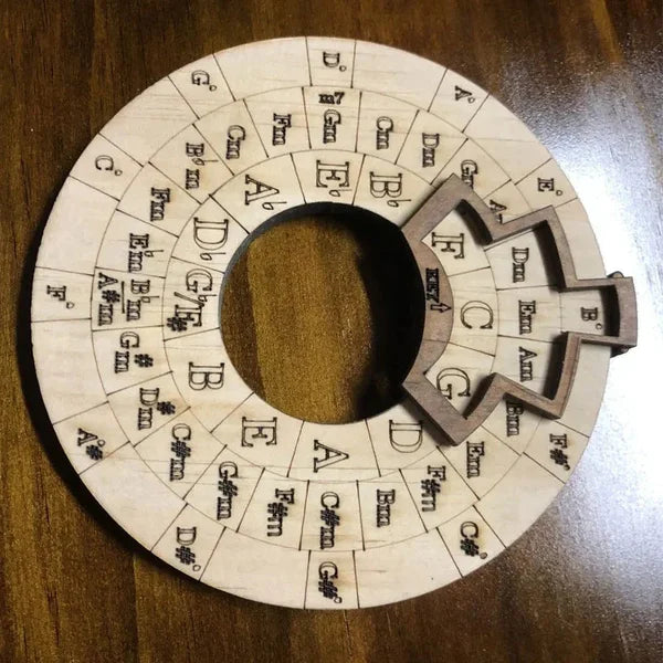 Chord Wheel Handcrafted Wood Instant Chord Finder