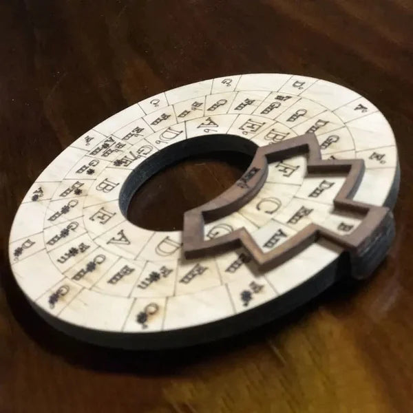 Chord Wheel Handcrafted Wood Instant Chord Finder