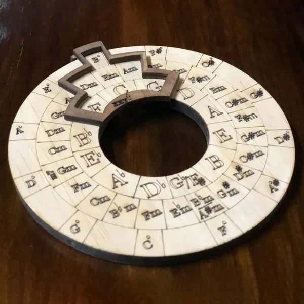 Chord Wheel Handcrafted Wood Instant Chord Finder