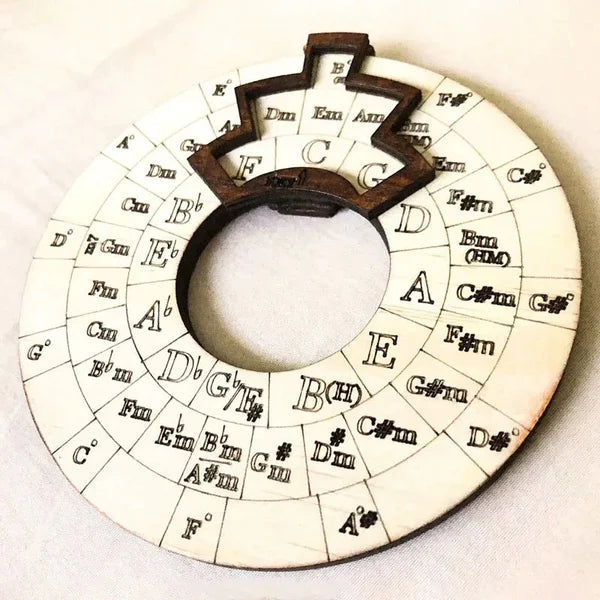 Chord Wheel Handcrafted Wood Instant Chord Finder