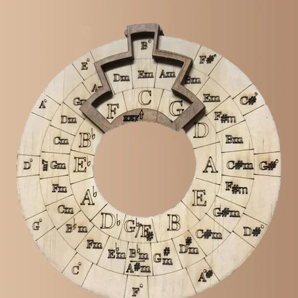 Chord Wheel Handcrafted Wood Instant Chord Finder