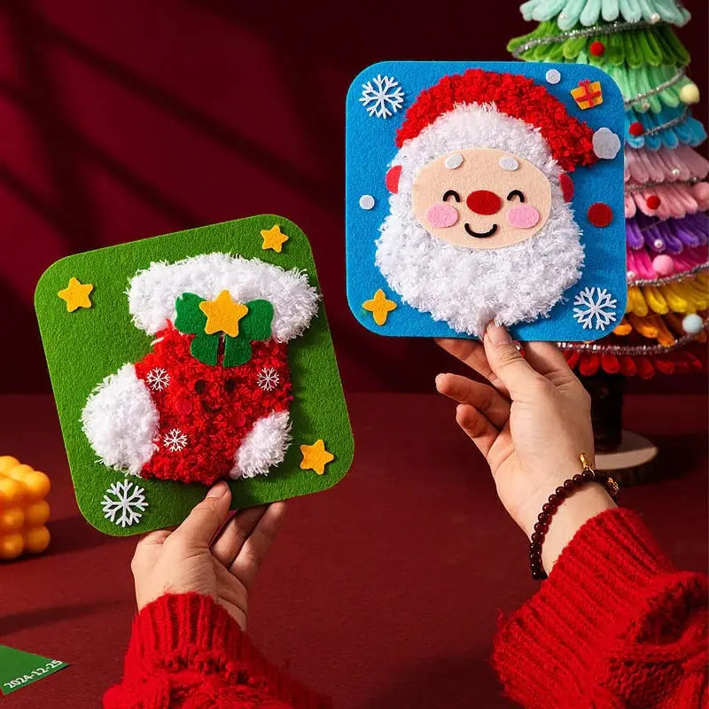 Christmas Felt Ornament Kit No-Sew Pre-Made With Cord