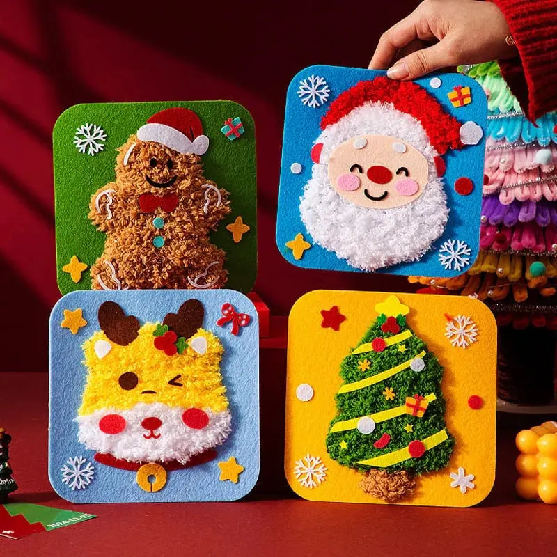 Christmas Felt Ornament Kit No-Sew Pre-Made With Cord