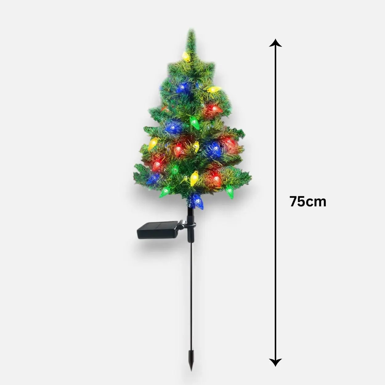 Christmas Tree Solar Warm White LED Weatherproof 75 cm