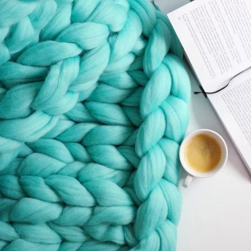 Chunky Knit Blanket Shape-Retaining 150 × 200 cm