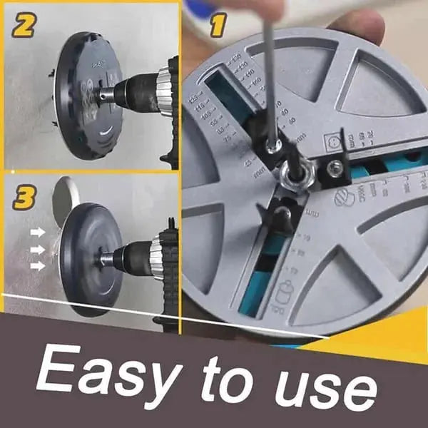 Circle Cutter Drill Attachment Adjustable Triple-Tooth Steel Blades
