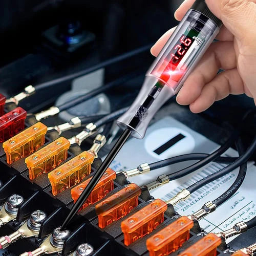 Circuit Tester LED Digital Polarity 3-48V Coiled Cable