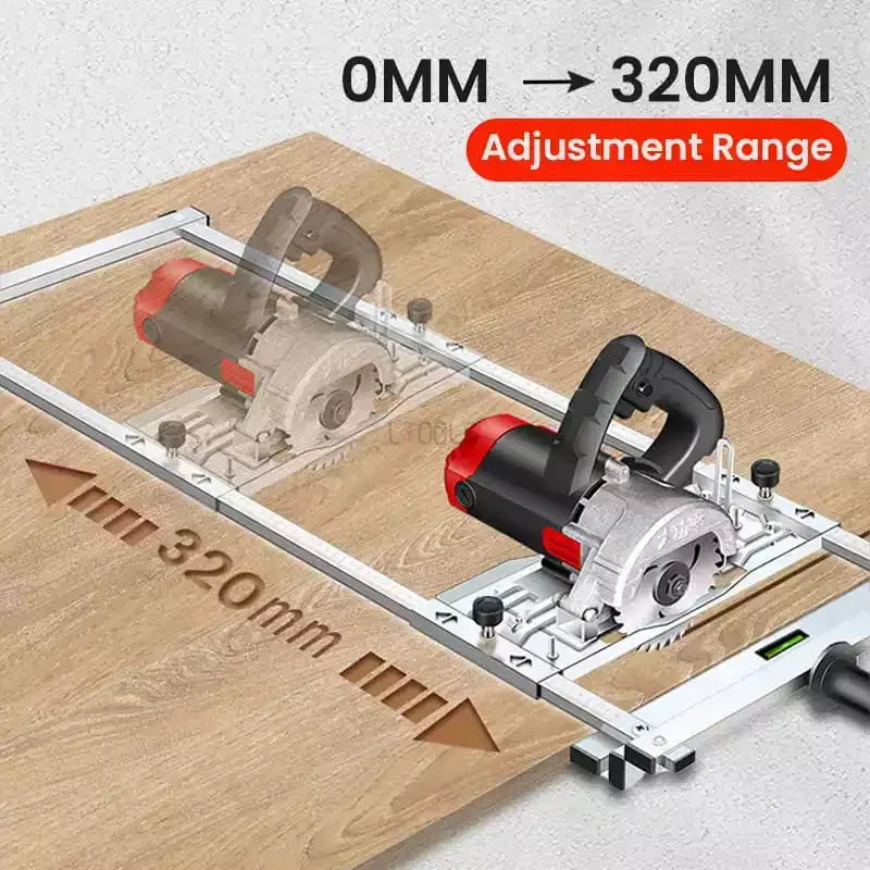 Circular Saw Guide Rail Quick-Release Adjustable 0–12.6 In
