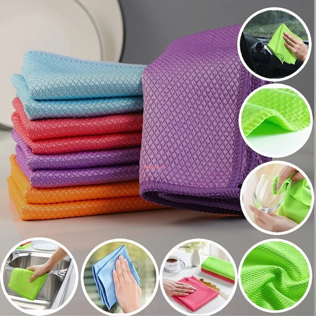 Cleaning Cloths Streak-Free Super Absorbent Quick-Drying