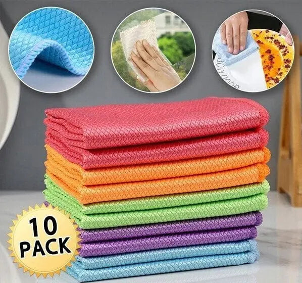 Cleaning Cloths Streak-Free Super Absorbent Quick-Drying