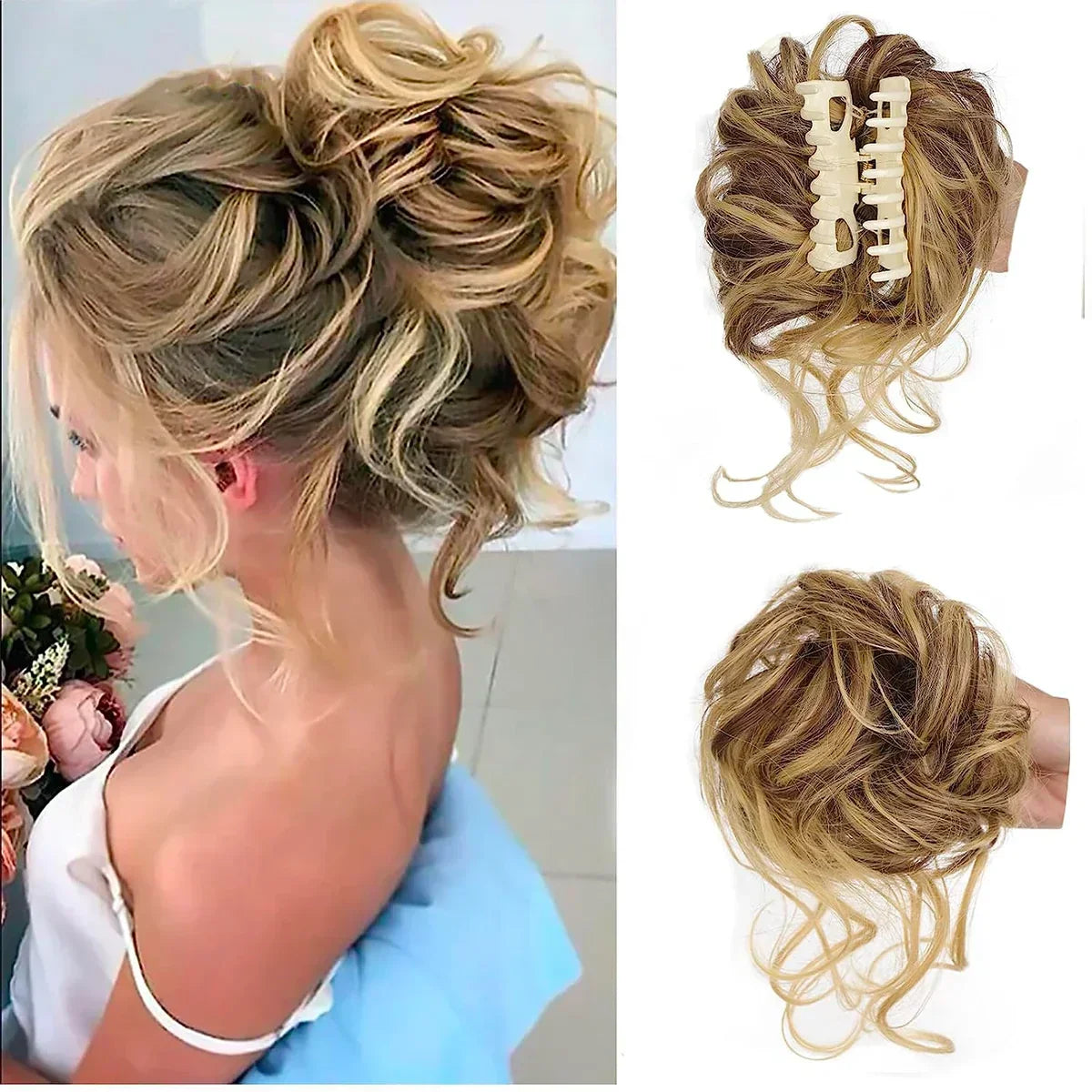 Clip-In Curly Bun Volumizing All-Day Hold