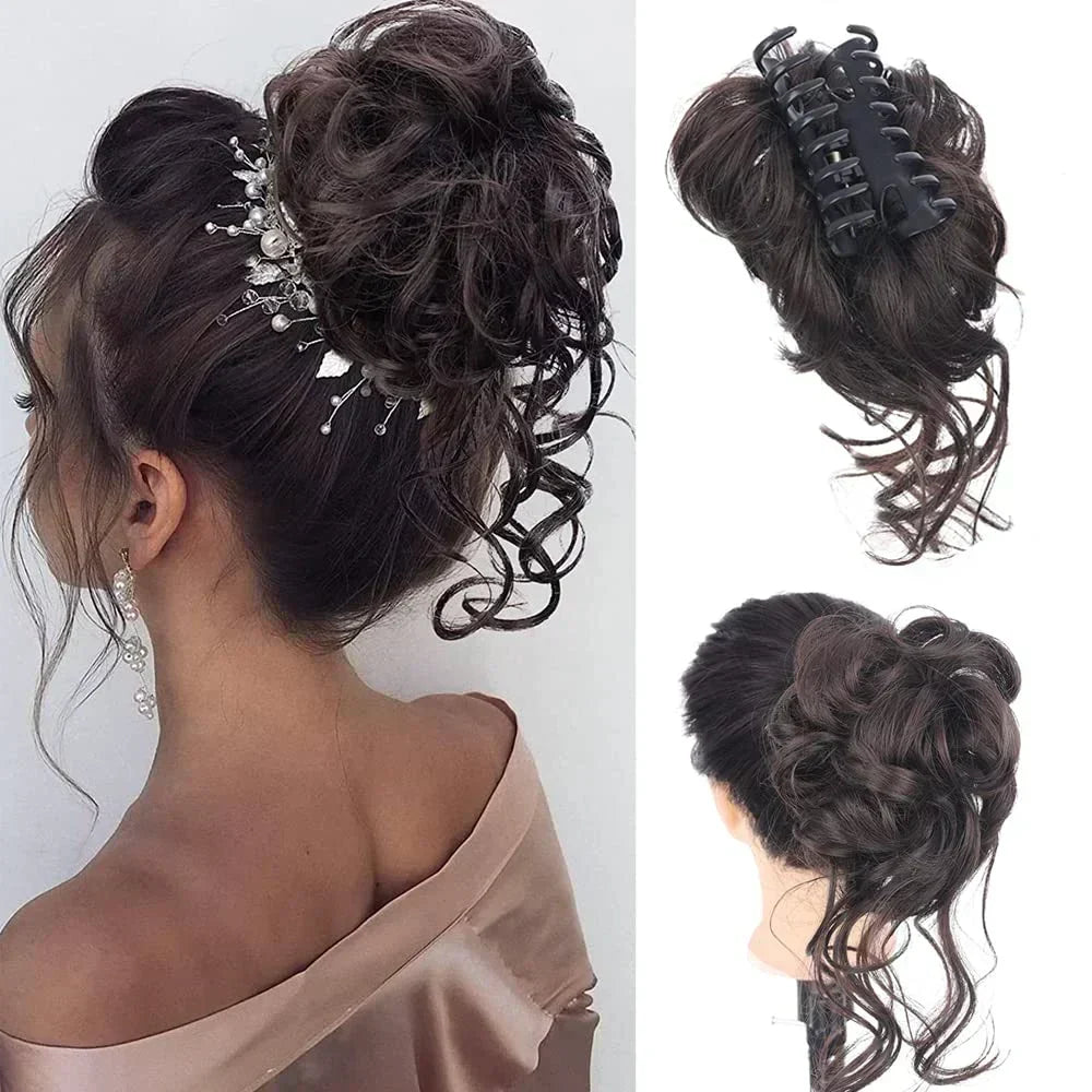 Clip-In Curly Bun Volumizing All-Day Hold
