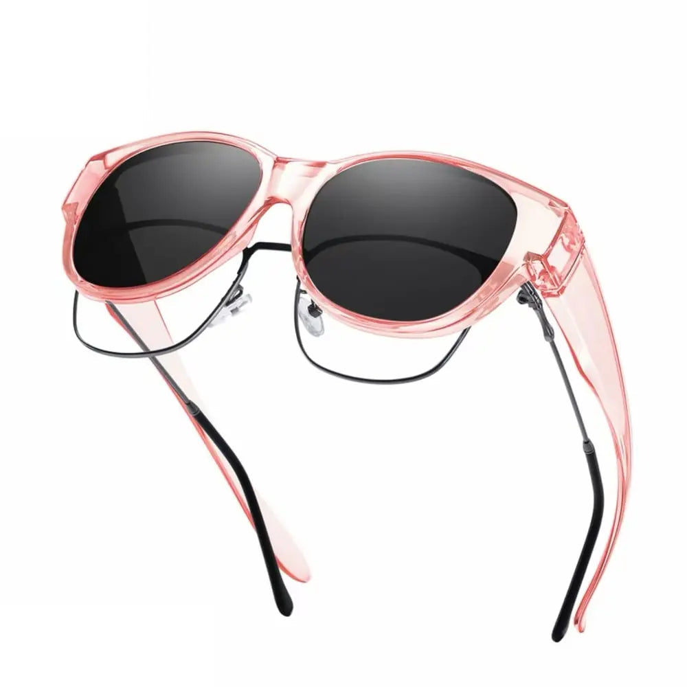 Clip-On Sunglasses Oversized Cat-Eye Polarized UV400