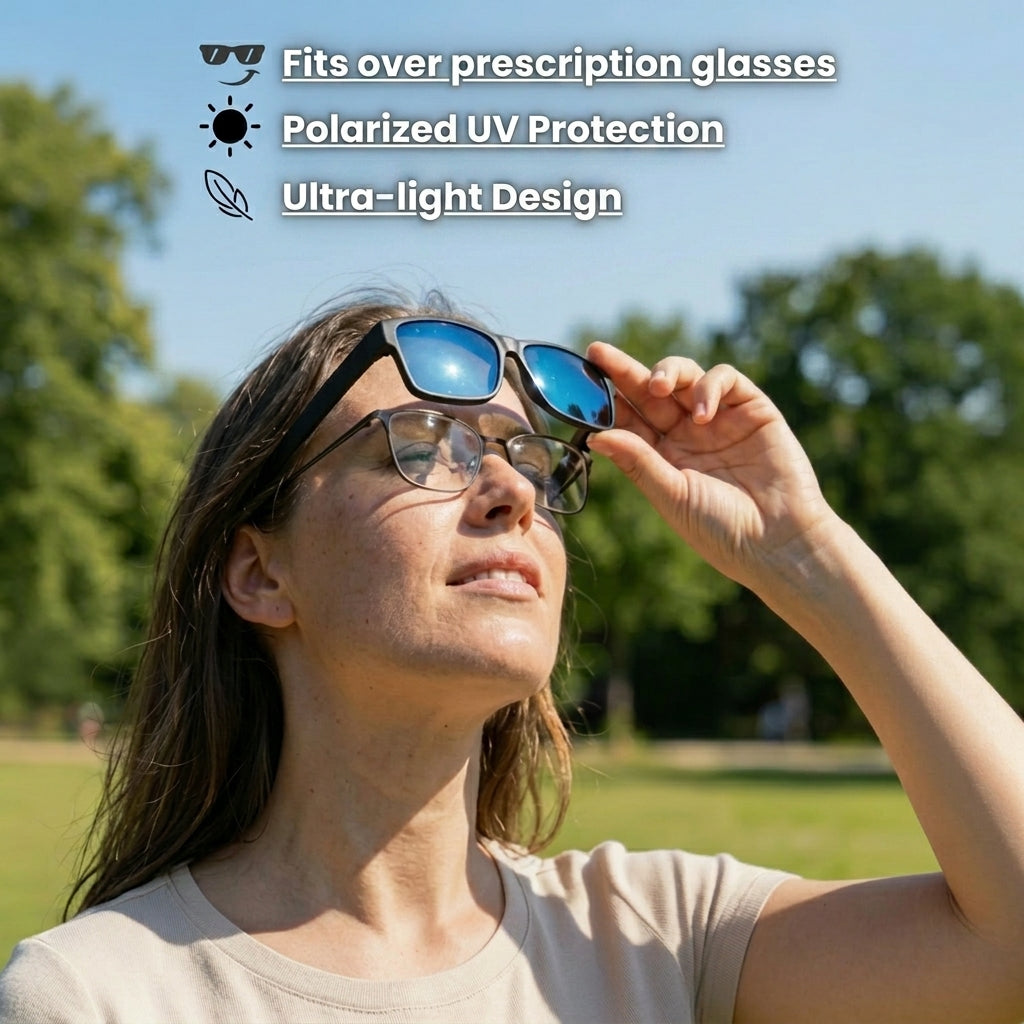 Clip-On Sunglasses Polarized & UV Protection Universal Fit