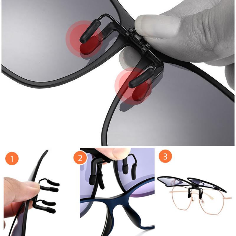 Clip-On Sunglasses Polarized UV400 Flip-Up Ultralight