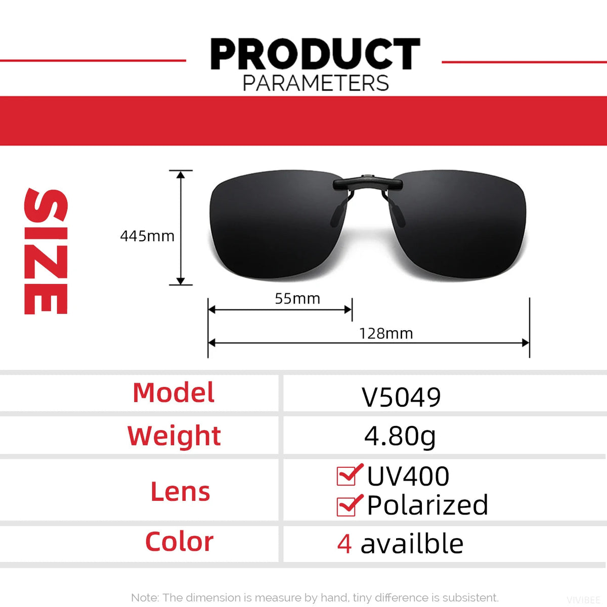 Clip-On Sunglasses Polarized UV400 Lightweight