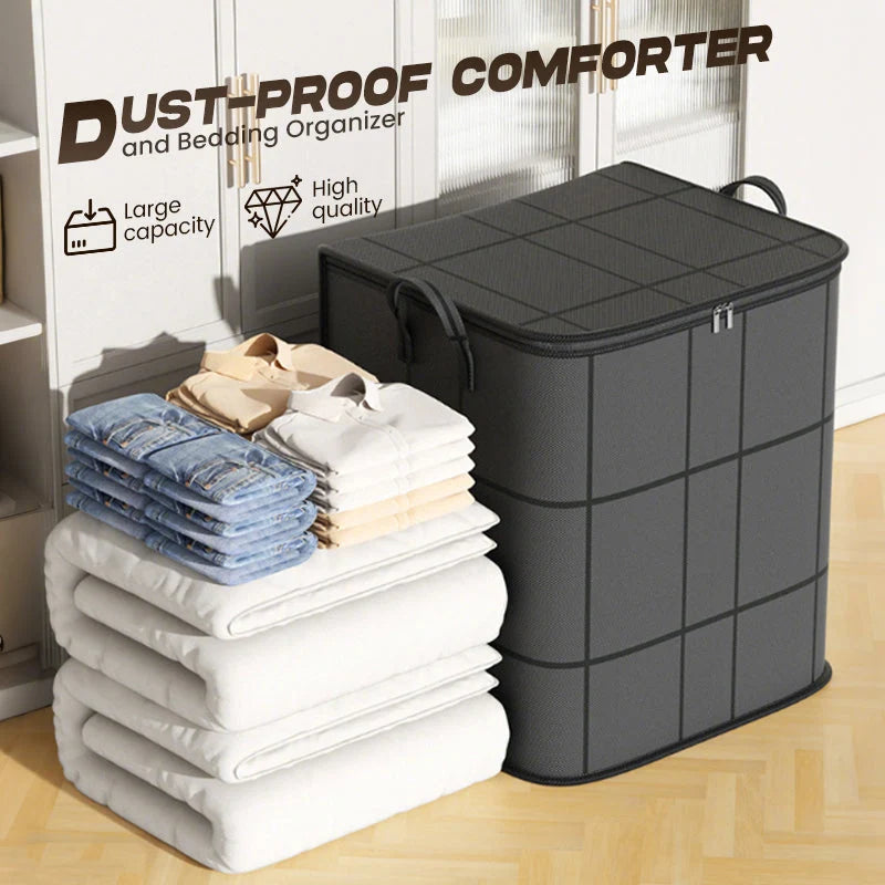 Closet Storage Bag Zippered Tear-Resistant Nonwoven & Reinforced Handles