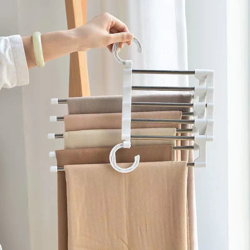 Clothes Hanger Foldable 5-Hook Stainless Steel