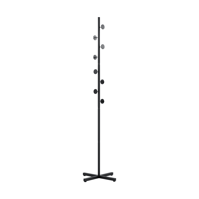 Clothes Rack Freestanding Powder-Coated Metal Multiple Hooks