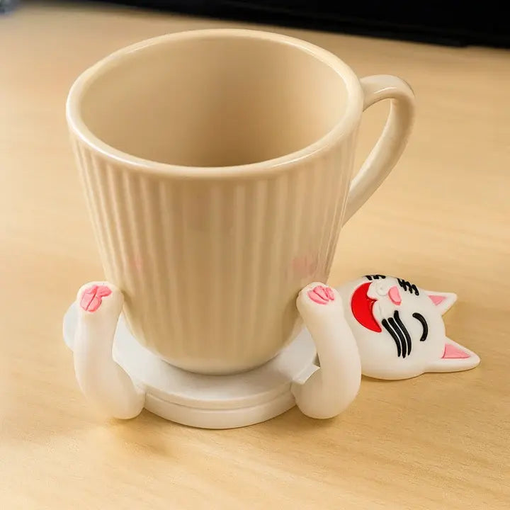 Coaster Cat Shape Heat & Water-Resistant Wipe Clean