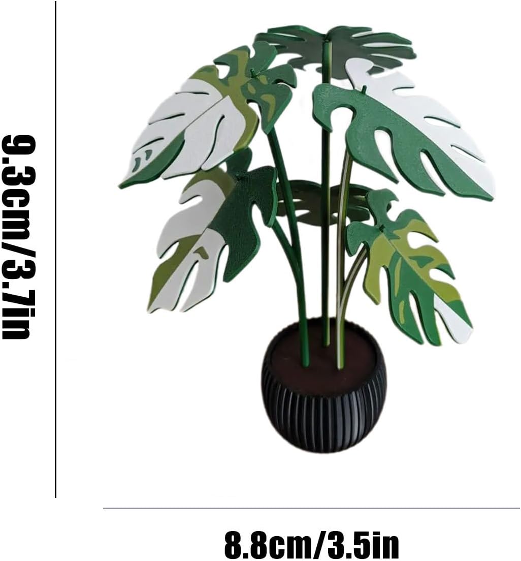Coaster Monstera 3D Leaves Decorative Accent