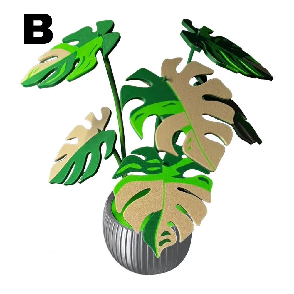 Coaster Monstera 3D Leaves Decorative Accent